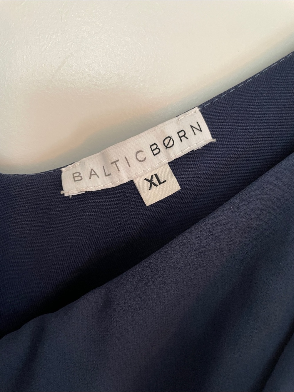 BalticBorn Navy Ruffle V-Neck Maxi Dress with Tie Waist sz XL - Picture 2 of 13